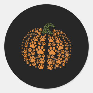 Adesivo Paw Pumpkin Impressão Pumpkin Dog Women Halloween