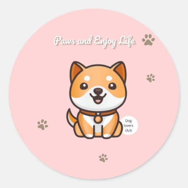 Adesivo Paws and Enjoy Life Stickers (Frente)