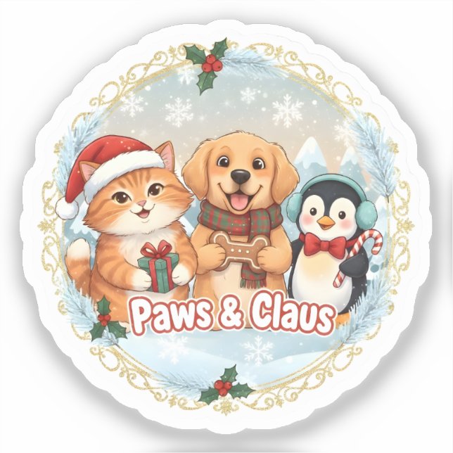 Adesivo Paws & Claus (Frente)