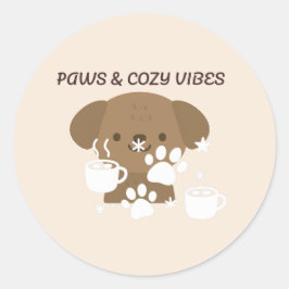 Adesivo Paws & Cozy Vibes | Cute Pet Wall Art & Stickers