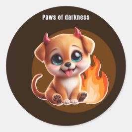 Adesivo Paws of Darkness Fire Glow Dog Sticker – Dark
