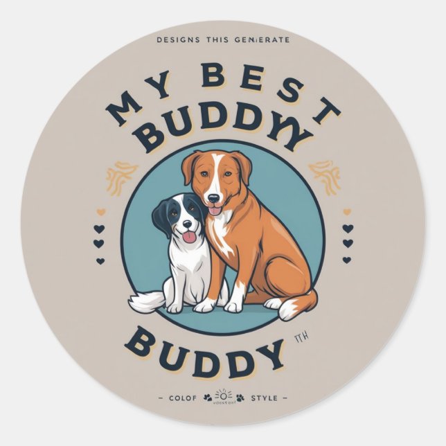 Adesivo Pawsome Buddy Sticker (Frente)