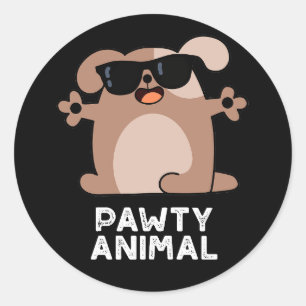 Adesivo Pawty Animal Funny Party Cachorro Escuro BG