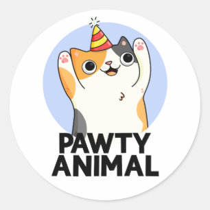 Adesivo Pawy Animal Cute Party Cat Pun