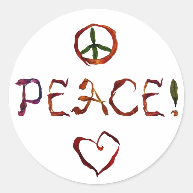 Adesivo paz! (Frente)