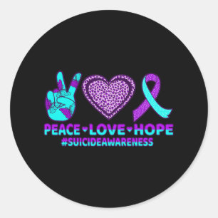 Adesivo Paz Ama Esperança Feliz Prevenção Suicida Sensibil