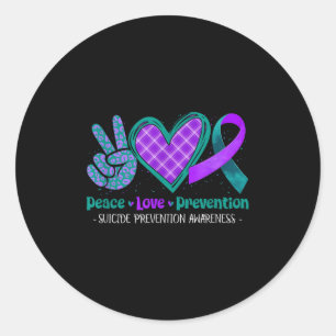 Adesivo Paz Ama Vida Prevenção Suicídio Purpal