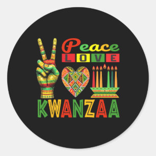 Adesivo Paz Amor Arte Cultural Patrimônio Africano Kwanzaa