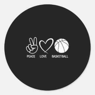 Adesivo Paz amor basquetebol engraçado amante de basqueteb