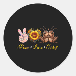 Adesivo Paz Amor Críquete Insetos Girassóis Paz Mão S