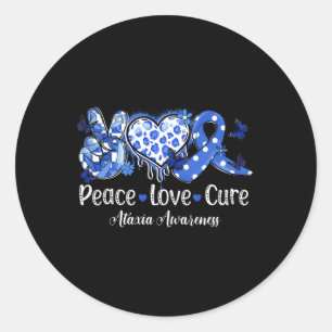 Adesivo Paz Amor Cura Azul Fita Ataxia Consciência