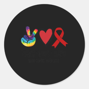 Adesivo Paz Amor Cura Cancer Sensibilização Squ