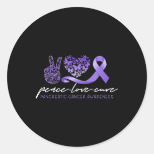 Adesivo Paz Amor Cura Consciência do Câncer de pâncreas 1