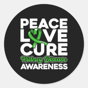 Adesivo Paz Amor Cura Doença Renal Sensibilização 1