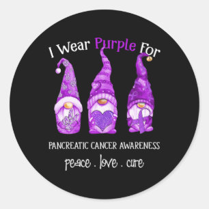 Adesivo Paz Amor Cura Eu Visto Gnomo Roxo