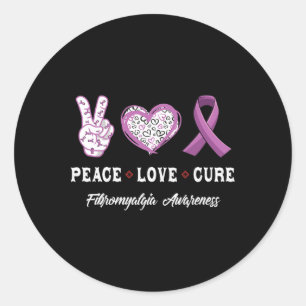 Adesivo Paz Amor Cura Fibromialgia Homens Conscientes Mulh