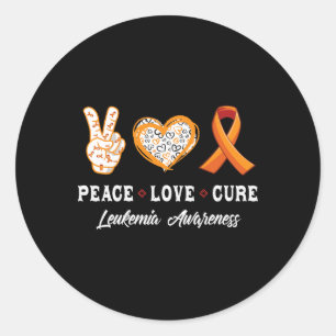 Adesivo Paz Amor cura Leuemia consciência homens mulheres 