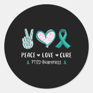 Adesivo Paz Amor Cura Ptsd Stress Disorder Homens