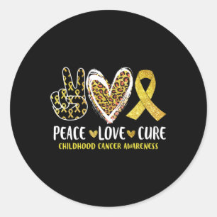 Adesivo Paz Amor Curta Cancer Sensibilização Infantil