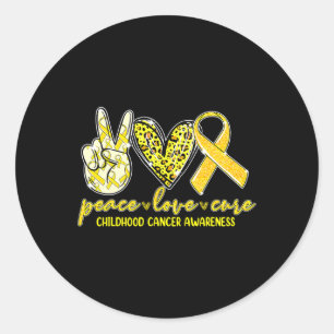 Adesivo Paz Amor Curta Cancer Sensibilização Infantil
