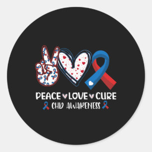Adesivo Paz Amor Curto Doença Cardíaca Chd Sensibilização