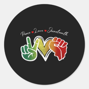 Adesivo Paz Amor Décima Junta do Orgulho Negro Liberdade 1