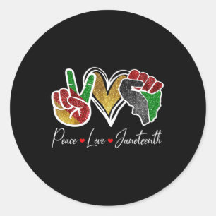 Adesivo Paz Amor Décimo Orgulho Negro Liberdade 4º de J