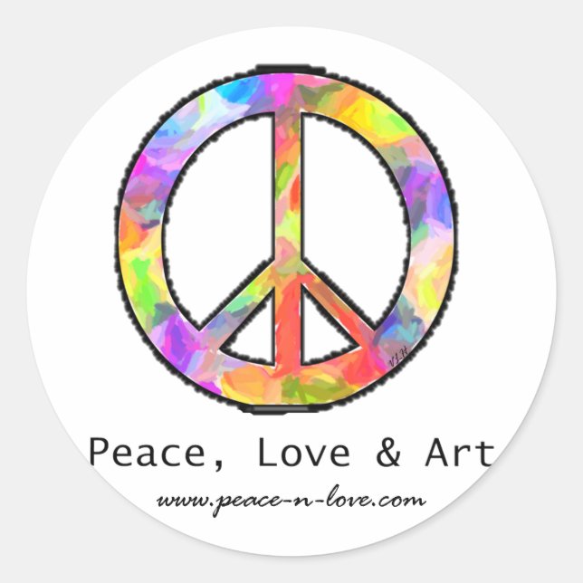 Adesivo Paz, Amor e Arte (Frente)