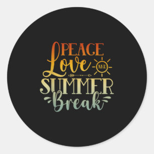 Adesivo Paz Amor E Férias De Verão Fim Do Ano Letivo Chá