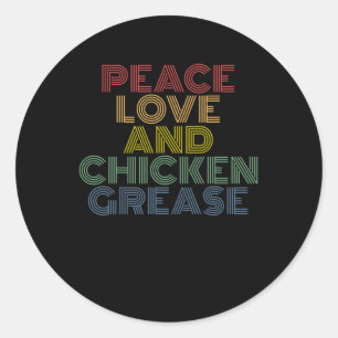 Adesivo Paz Amor E Frango Grease Engraçada