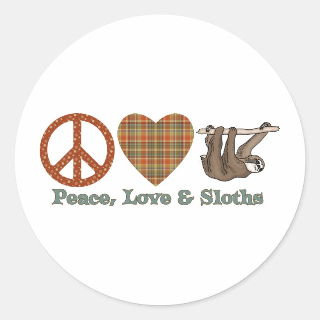 Adesivo Paz, Amor e Largura (Frente)