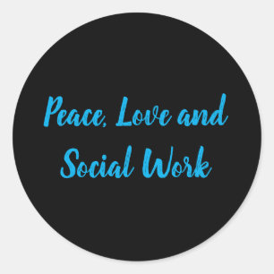 Adesivo Paz, Amor e Trabalho Social