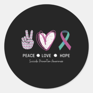 Adesivo Paz Amor Esperança Prevenção Suicida 2024