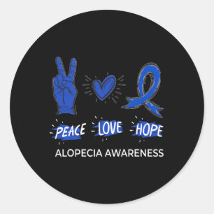 Adesivo Paz Amor Esperança Sensibilização Areata Ribbon S