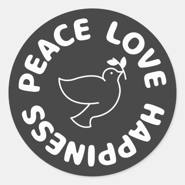 ADESIVO PAZ AMOR FELICIDADE (Frente)