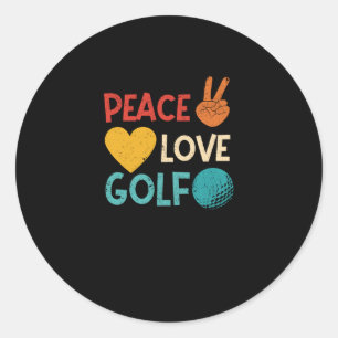 Adesivo Paz Amor Golfe Soa Golfe Engraçado Fã Golf