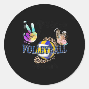 Adesivo Paz Amor Irmã de Voleibol Vida Mãe Avó Leop