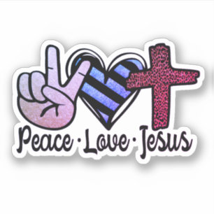 Adesivo Paz amor Jesus