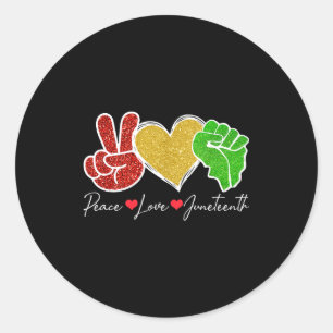 Adesivo Paz amor juneteenth 1865 orgulho negro liberdade