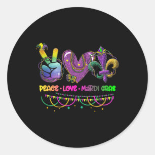 Adesivo Paz Amor Mardi Gras Miçanga Parada de Carnaval Nov
