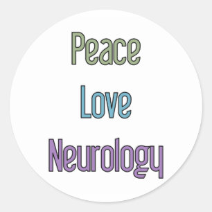 Adesivo Paz, amor, neurologia