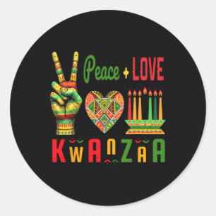 Adesivo Paz Amor Patrimônio Africano Kwanzaa Arte 1