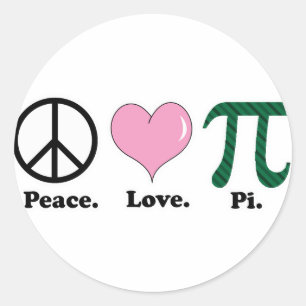 Adesivo paz amor pi