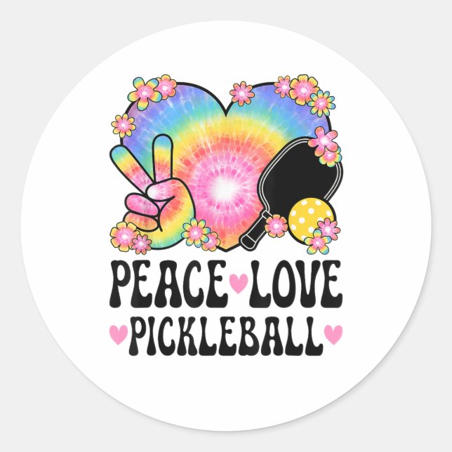 Adesivo Paz Amor Pickleball (Frente)