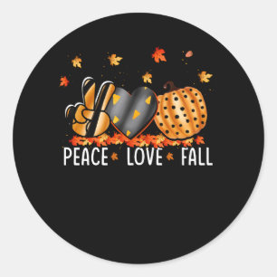 Adesivo Paz Amor Queda Abóbora Pedra Autum Season Feliz Qu