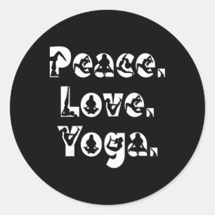 Adesivo Paz Amor Yoga Atenção Plena Zen Meditação Iogue Fl