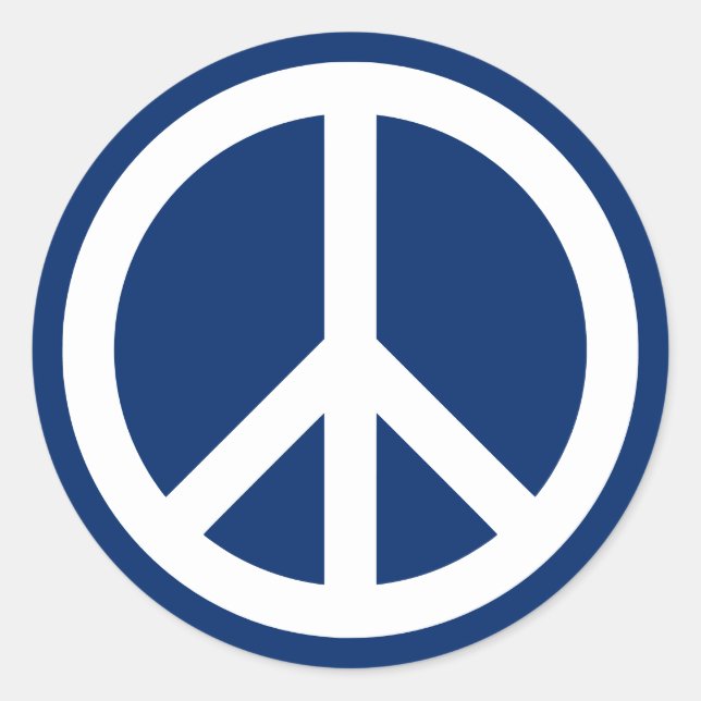 Adesivo Paz Azul e Branco (Frente)