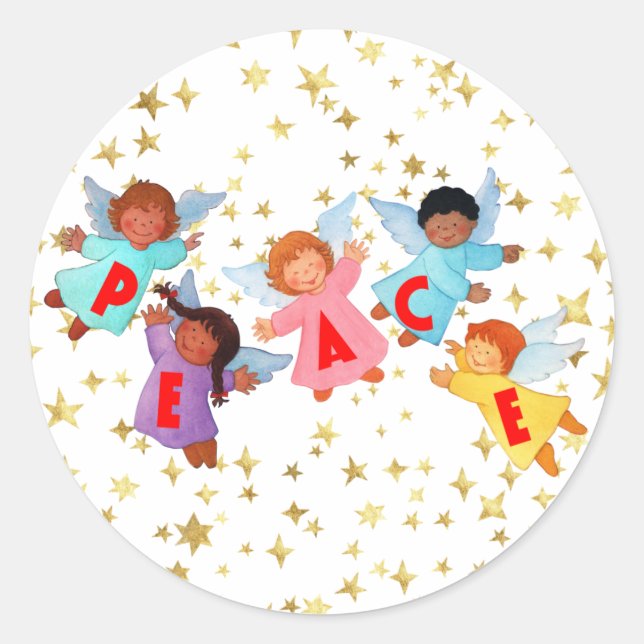 Adesivo Paz com os Anjos (Frente)