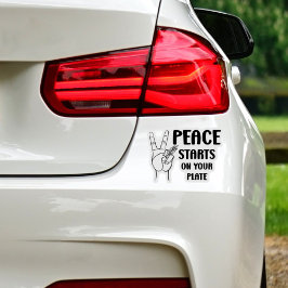 Adesivo Paz começa no seu lugar, ativismo vegano