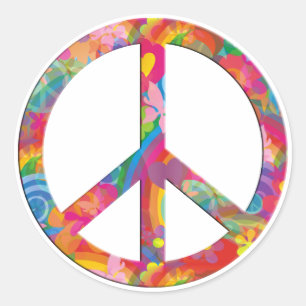 Adesivo Paz de flower power